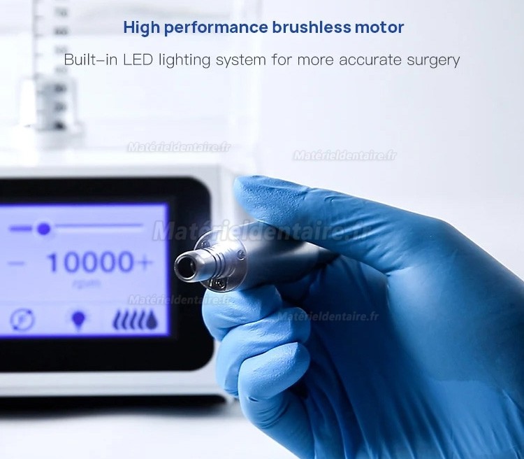 Système de chirurgie dentaire électrique WM-E5 avec éclairage LED et système d'alimentation en eau intégré